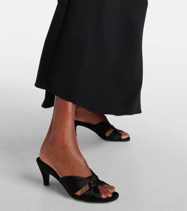 The Row Soft Knot 65 satin mules