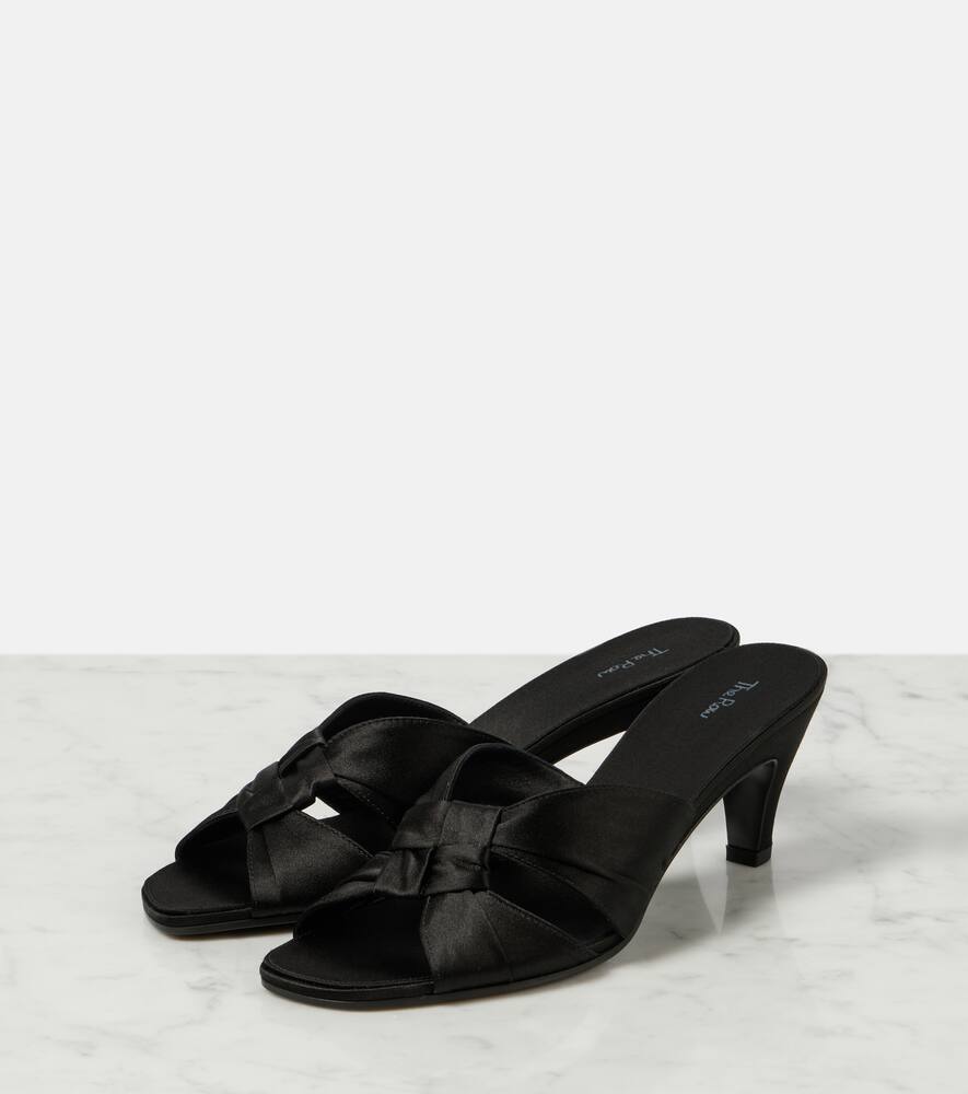 The Row Soft Knot 65 satin mules