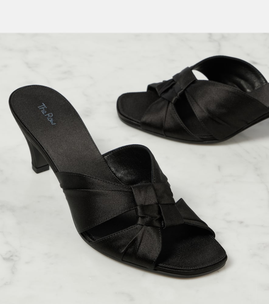The Row Soft Knot 65 satin mules