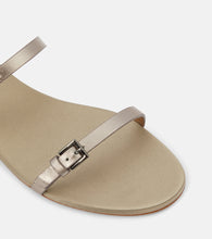 Max Mara Metallic leather sandals