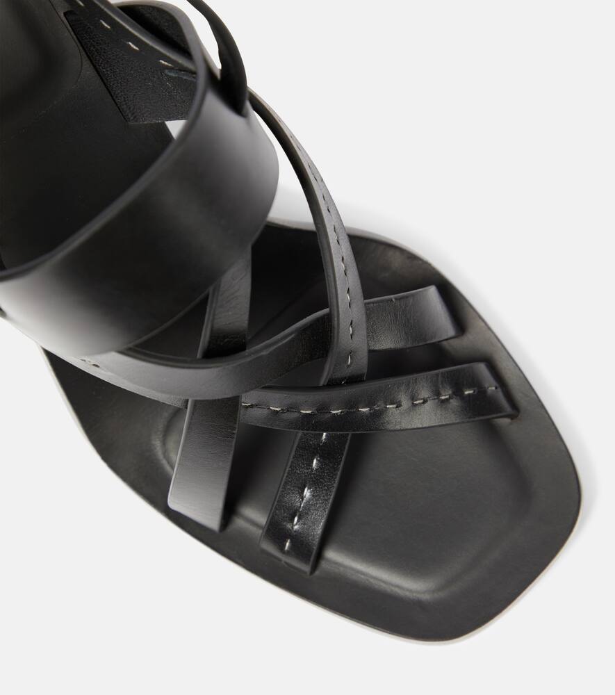 Max Mara Seamhighsan 90 leather sandals