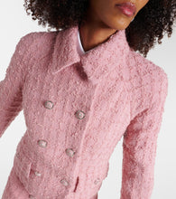 Versace Double-breasted boucl√É¬© tweed jacket