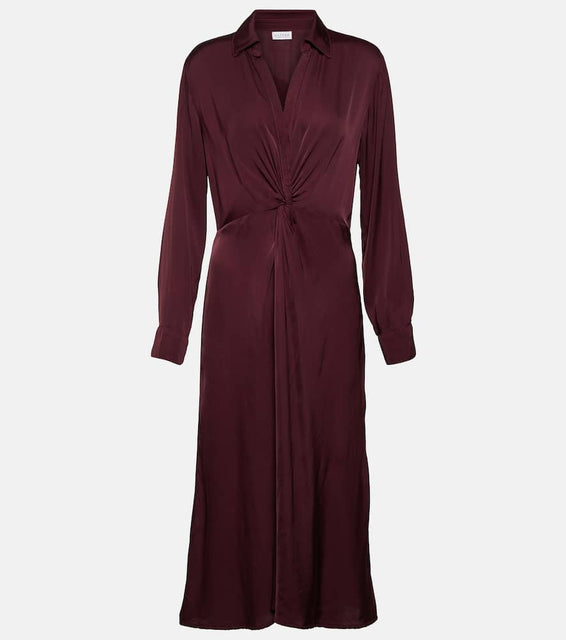 Velvet Bettie satin midi dress