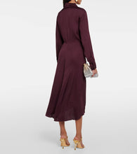 Velvet Bettie satin midi dress