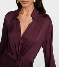 Velvet Bettie satin midi dress