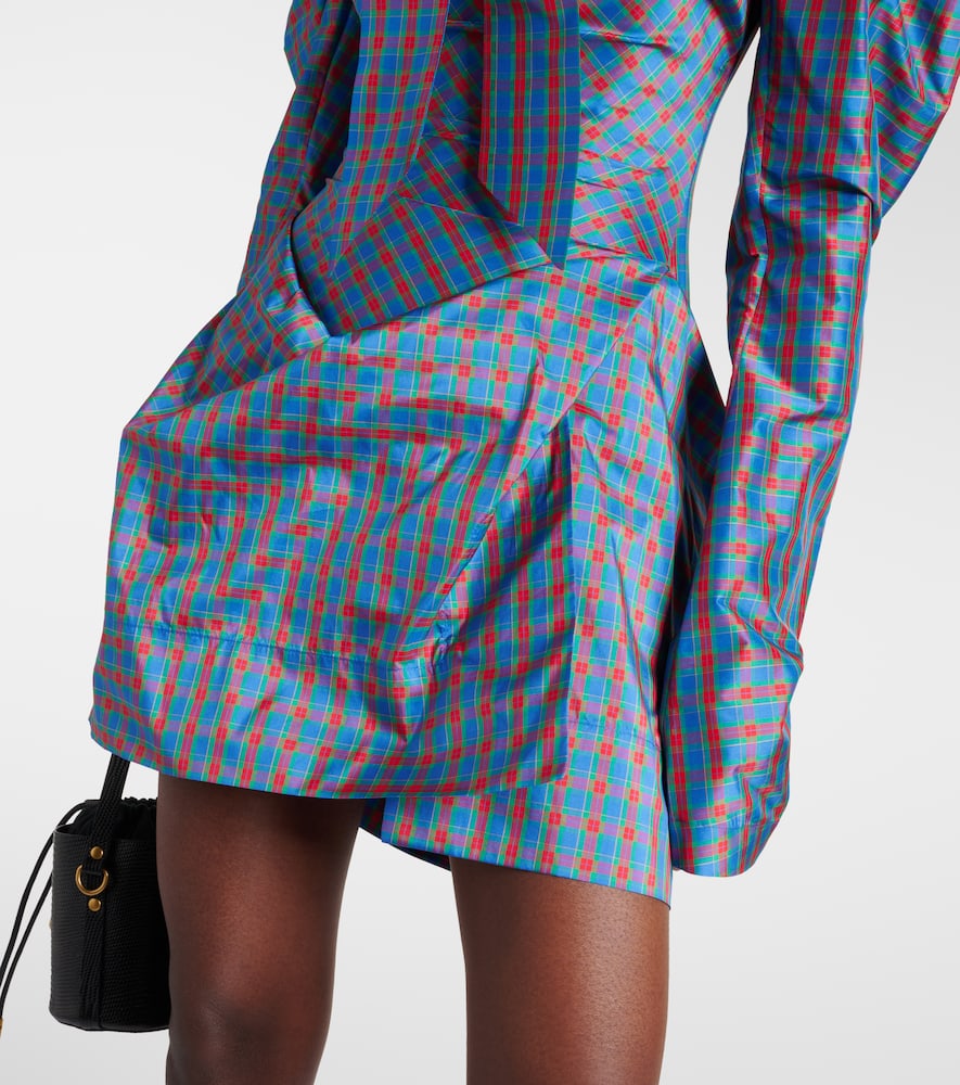 Vivienne Westwood Bow-detail checked minidress
