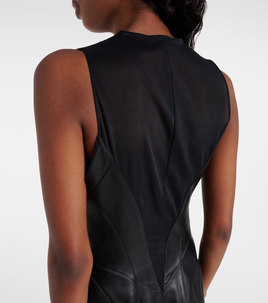 Alaia Leather midi dress