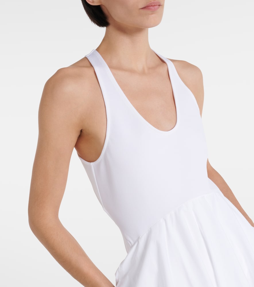 Alaia Open-back cotton poplin midi dress