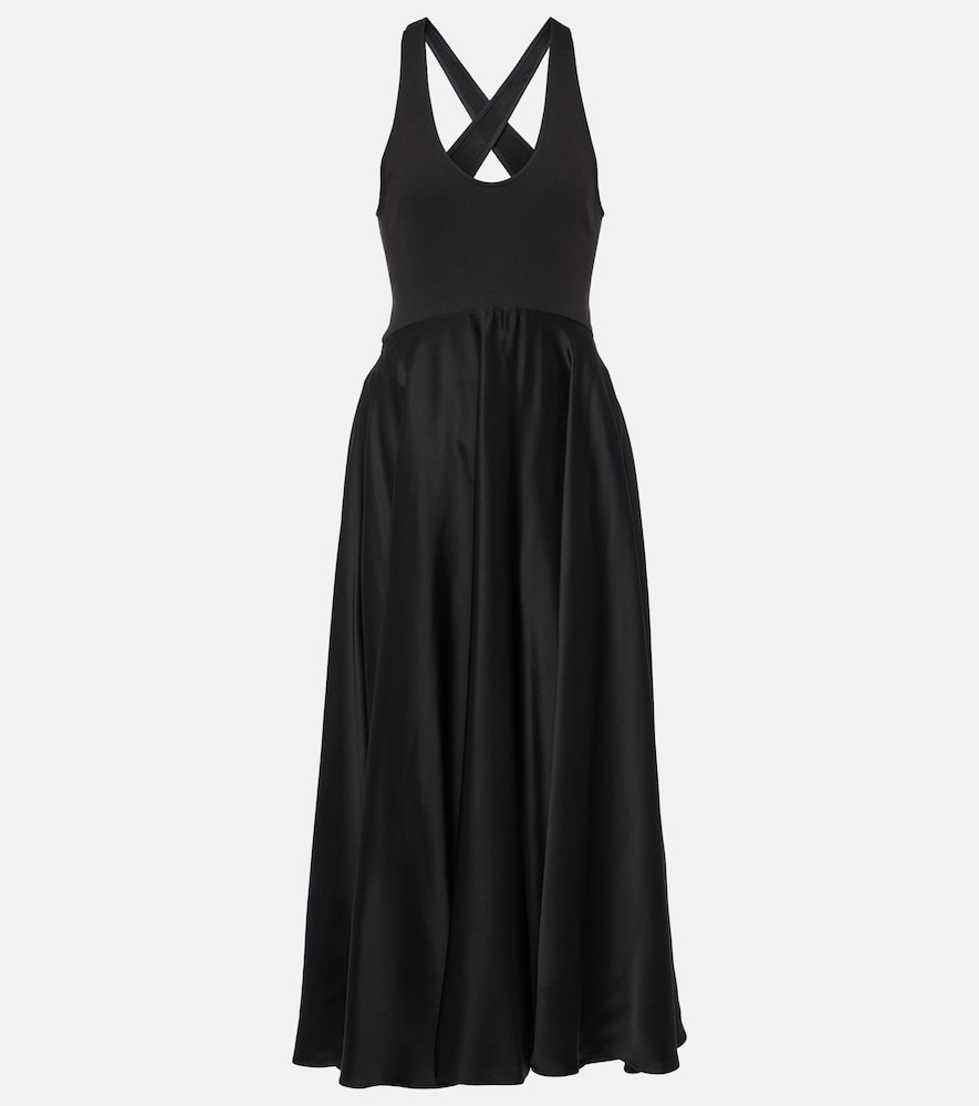 Alaia Cotton-blend midi dress. Alaia 棉混纺中长连衣裙