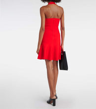 Alaia Ribbed-knit halterneck minidress