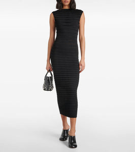 Alaia Striped midi dress
