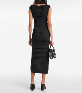 Alaia Striped midi dress