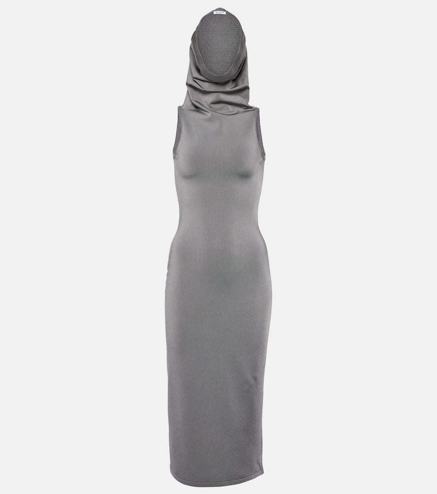 Alaia Hooded jersey midi dress. Alaia 连帽针织中长连衣裙