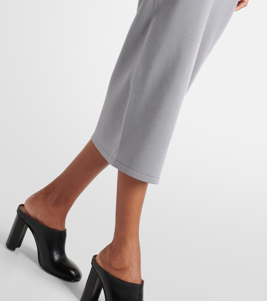 Alaia Hooded jersey midi dress