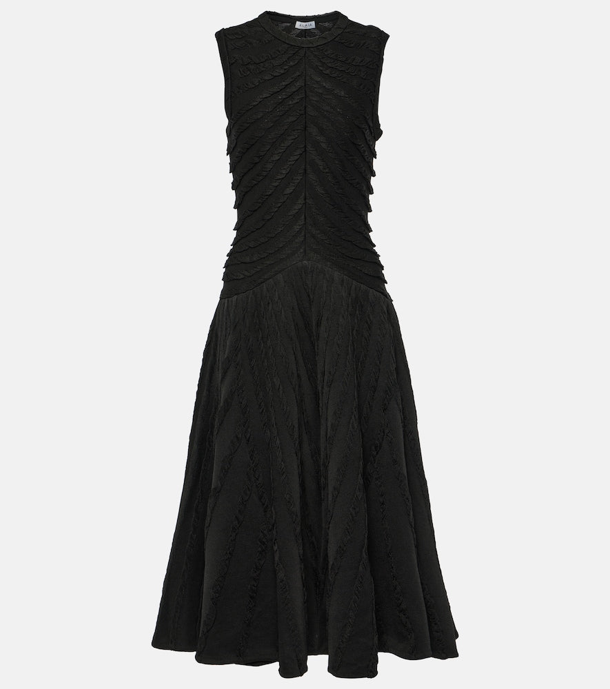 Alaia Gathered midi dress. Alaia 褶皱中长连衣裙