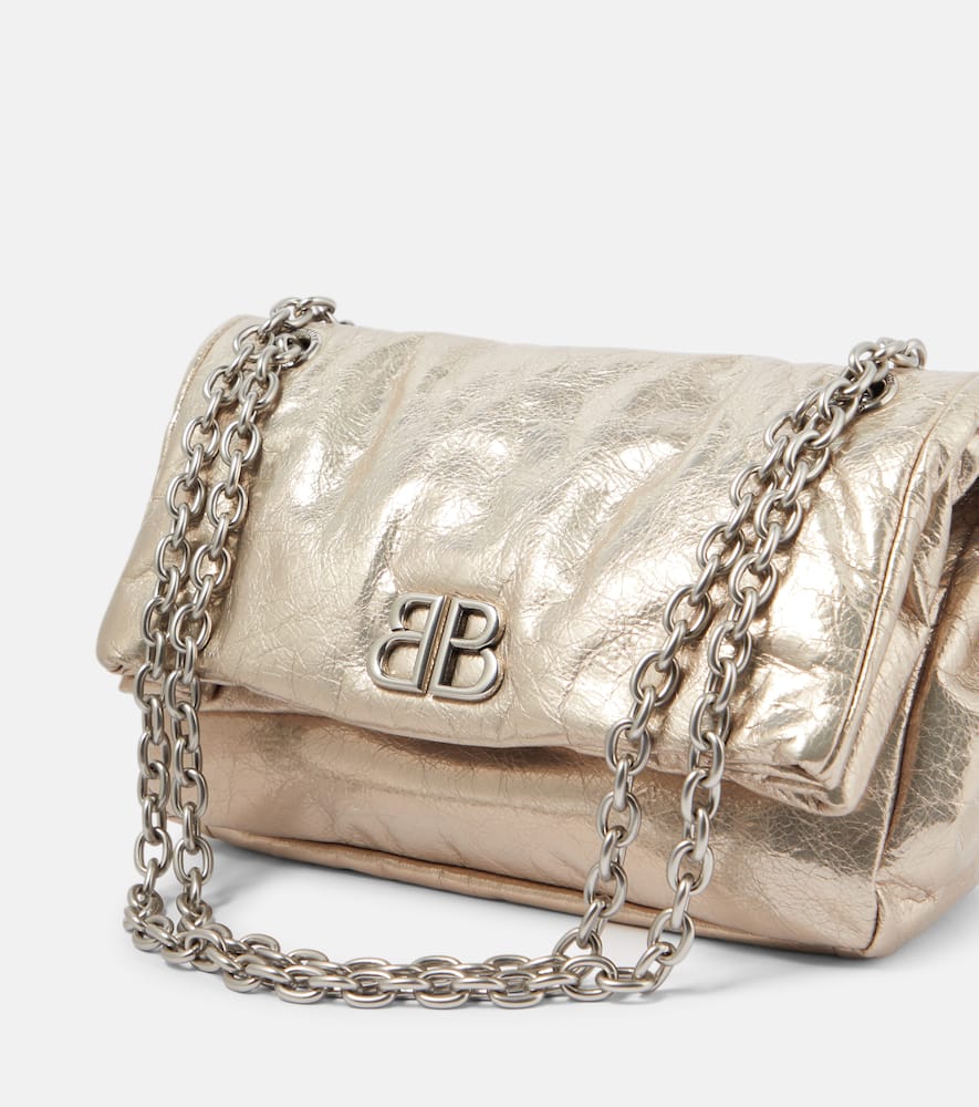 Balenciaga Monaco Small metallic leather shoulder bag