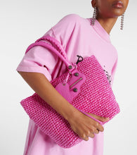 Balenciaga Le Cagole Medium raffia tote bag