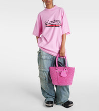 Balenciaga Le Cagole Medium raffia tote bag