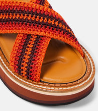Clergerie Faden leather-trimmed crochet sandals