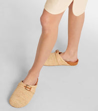 Clergerie Quinta raffia mules