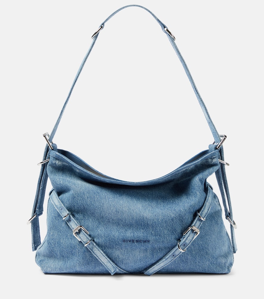 Givenchy Voyou Medium denim shoulder bag. Shop Givenchy Shoulder Bags for women now.
