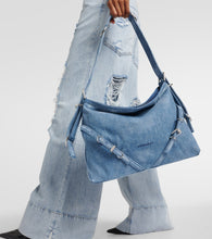 Givenchy Voyou Medium denim shoulder bag