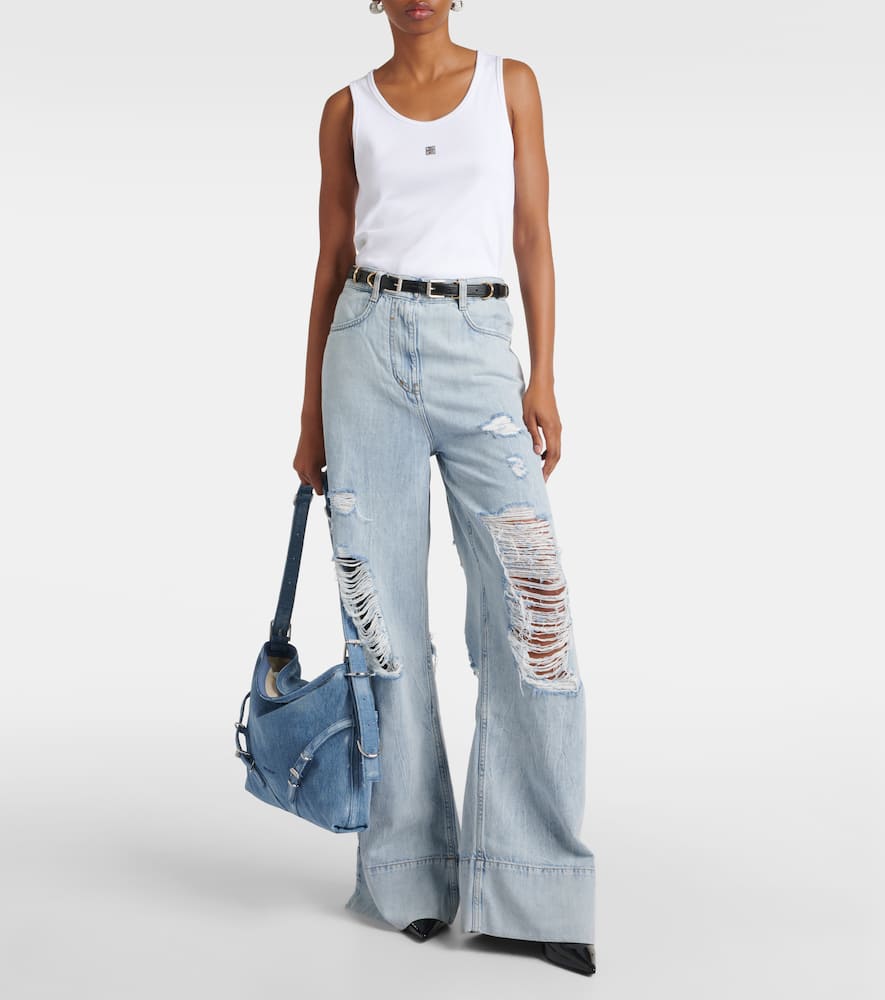 Givenchy Voyou Medium denim shoulder bag