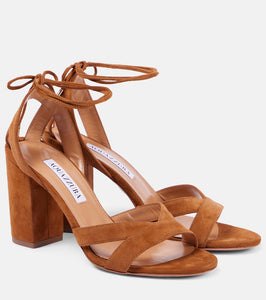 Aquazzura Ari 85 suede sandals