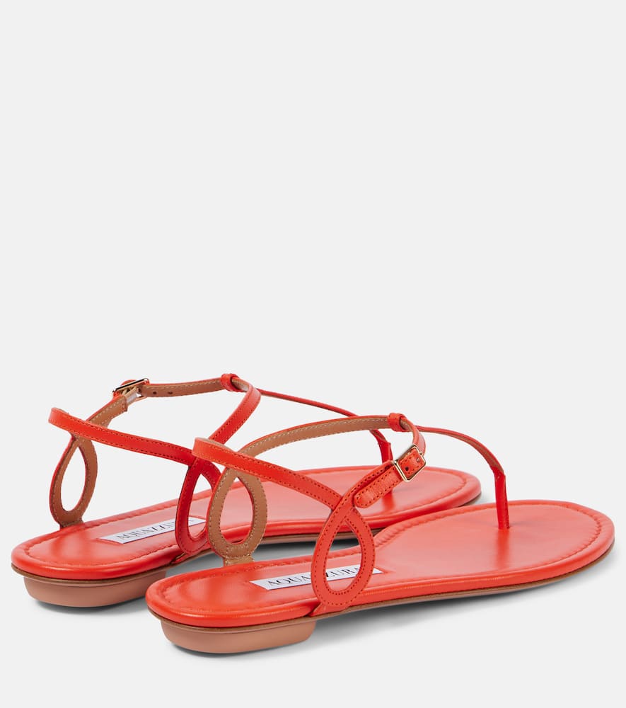 Aquazzura Almost Bare leather thong sandals