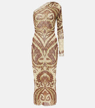 Etro One-shoulder printed midi dress