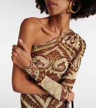 Etro One-shoulder printed midi dress