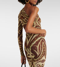 Etro One-shoulder printed midi dress