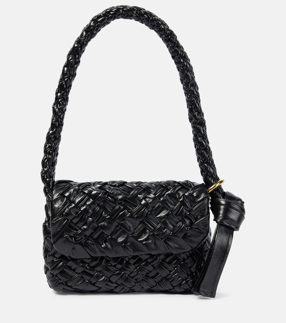 Bottega Veneta Kalimero Citt√É¬† Intreccio leather shoulder bag. Shop Bottega Veneta Shoulder Bags for women now.