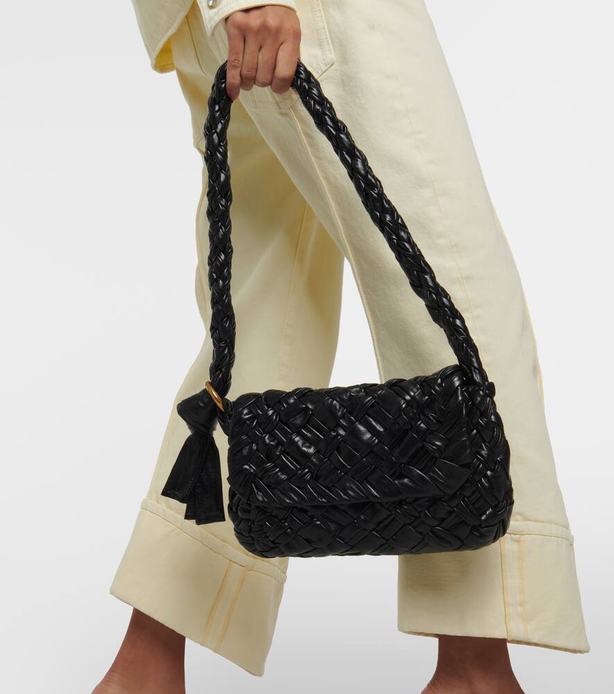 Bottega Veneta Kalimero Citt√É¬† Intreccio leather shoulder bag