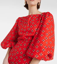 Johanna Ortiz Printed linen midi dress