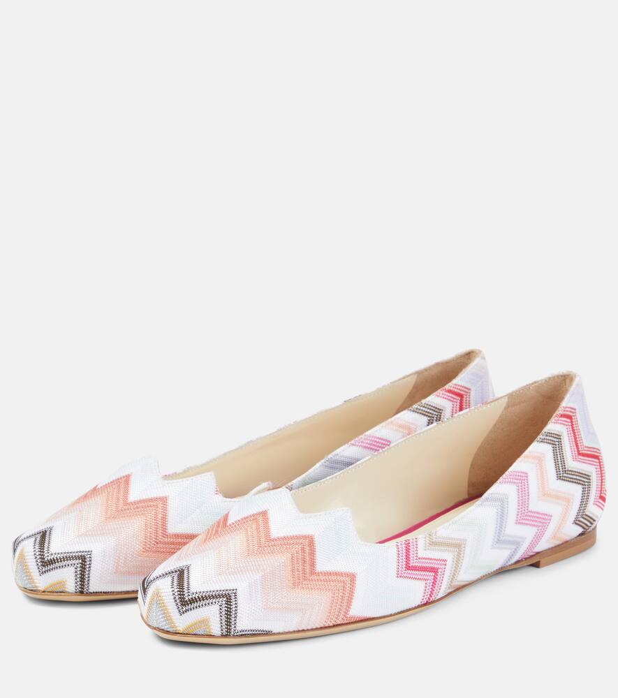 Missoni Zig Zag ballet flats