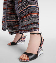 Missoni Zig Zag leather wedge sandals