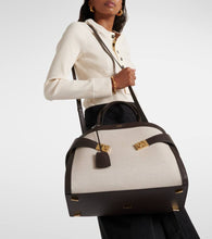 Ferragamo Hug Medium canvas and leather tote bag