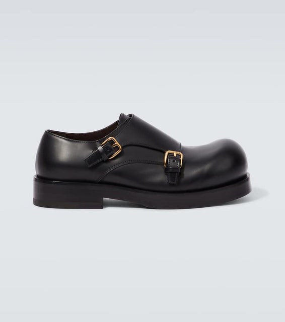 Bottega Veneta Helium leather monk strap shoes