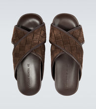 Bottega Veneta Tarik Intrecciato suede slides