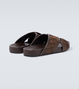 Bottega Veneta Tarik Intrecciato suede slides
