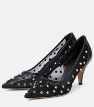 Khaite River embellished leather-trimmed pumps