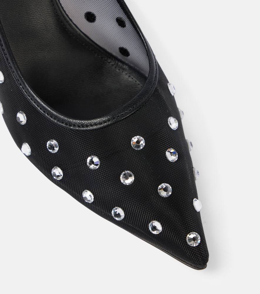 Khaite River embellished leather-trimmed pumps