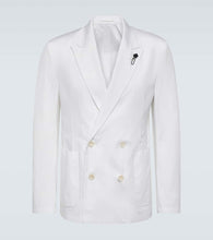 Lardini Double-breasted cotton blazer