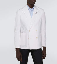 Lardini Double-breasted cotton blazer