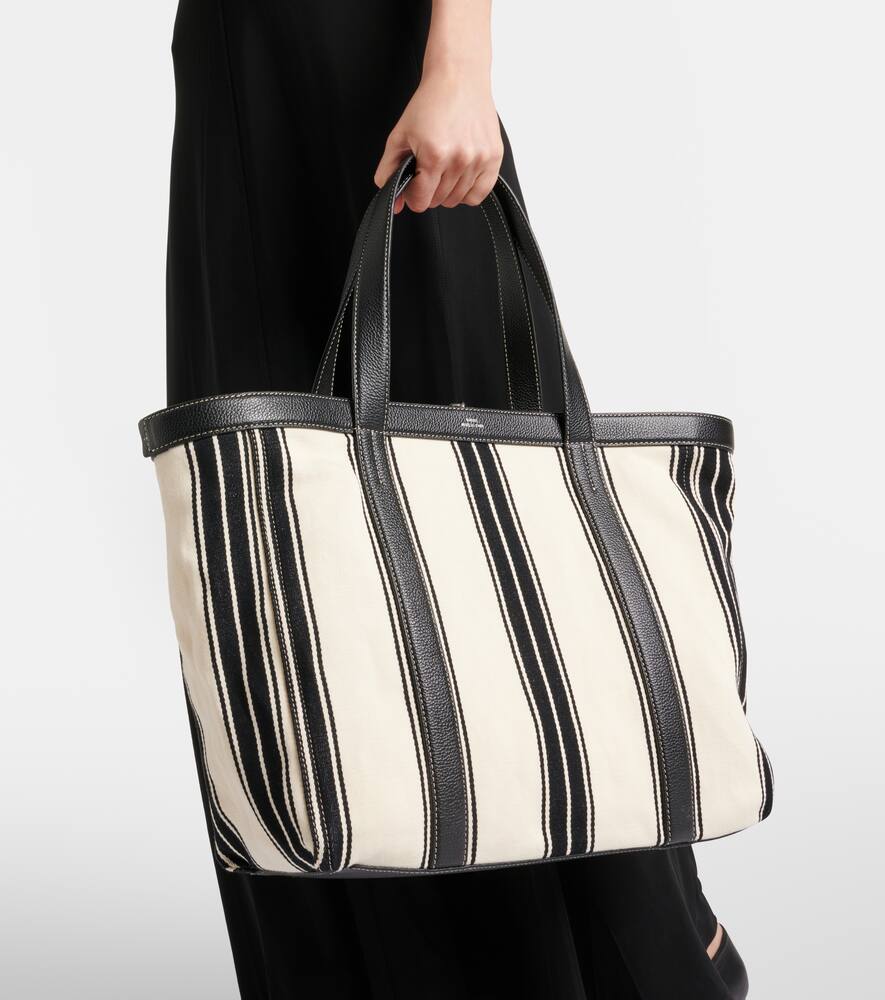 Toteme Striped jacquard canvas tote bag