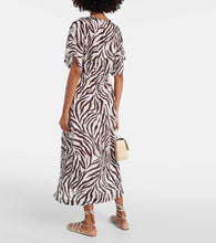 Max Mara Dorotea zebra-print cotton midi dress