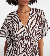 Max Mara Dorotea zebra-print cotton midi dress
