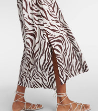 Max Mara Dorotea zebra-print cotton midi dress