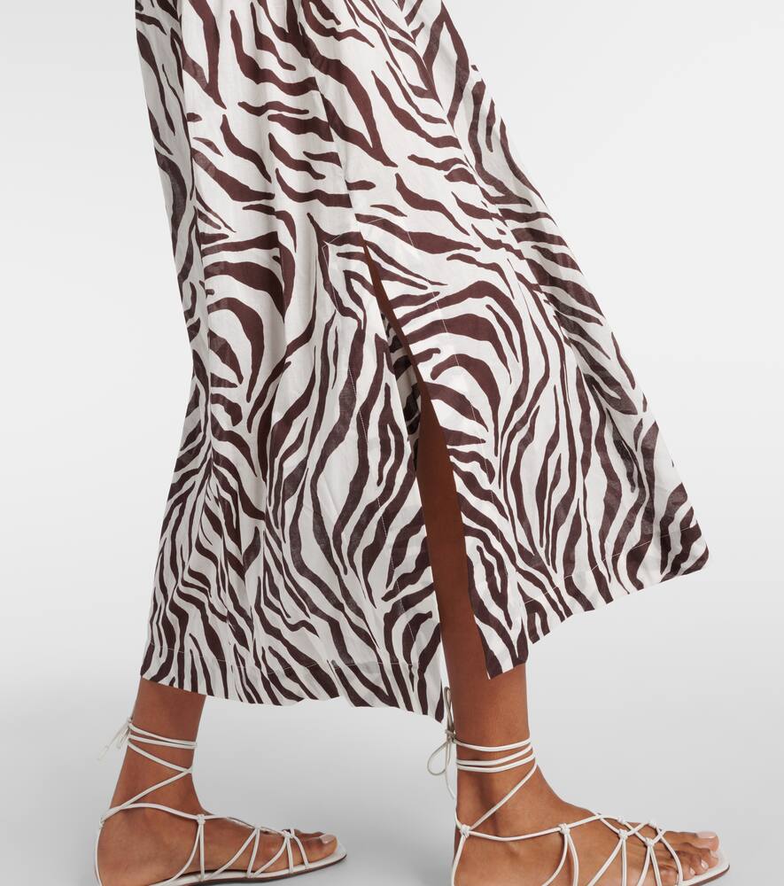 Max Mara Dorotea zebra-print cotton midi dress